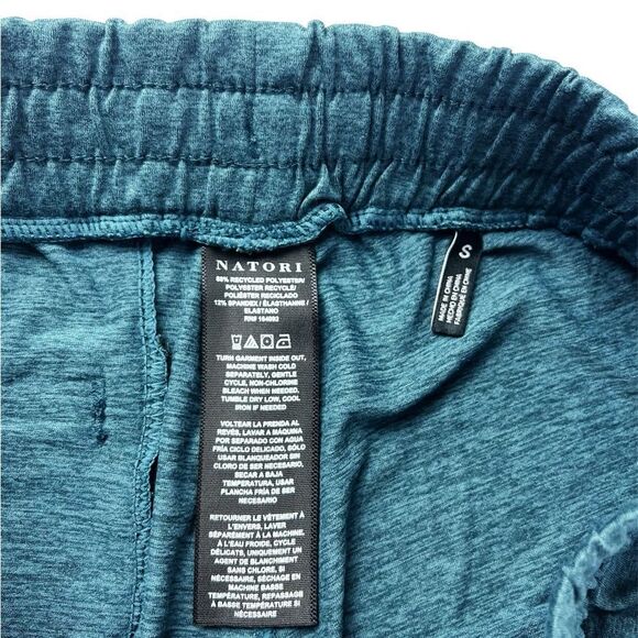 Natori Heather Turquoise Blue Soft Lounge PJ Pants Drawstring Waist Size Small - Picture 6 of 6
